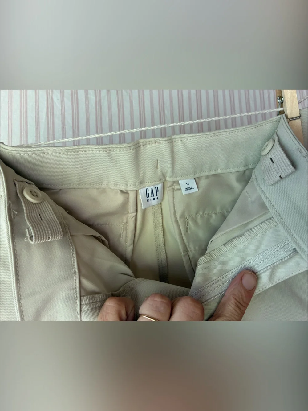 GAP Boys Cream Straight-Leg Chino Pants NWT